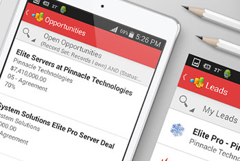 Lead and Opportunity Management: Access anytime, anywhere with Microsoft Outlook™, Android™, iOS™ and BlackBerry™