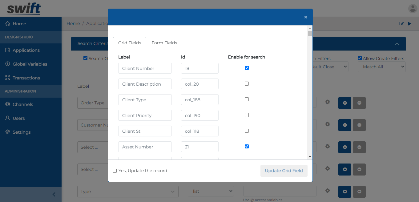 Swift – Create Find/Browse Form – Ephlux