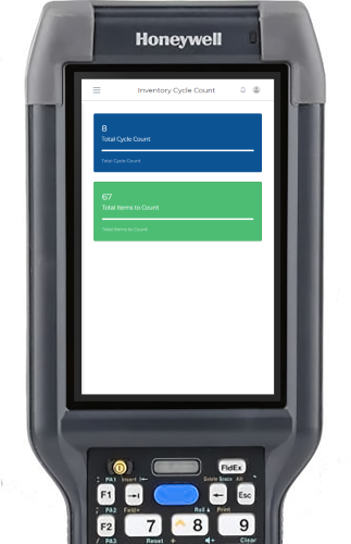 Honeywell CK65 Cycle Count Dashboard
