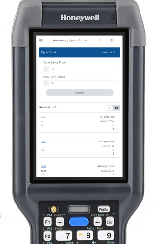 Honeywell CK65 Cycle status from & Thru Cycle