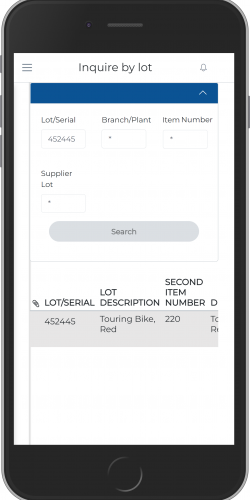 Inquire By Lot-Search