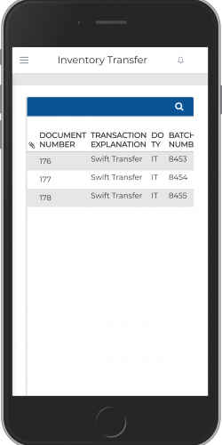 Inventory Transfer Inquiry