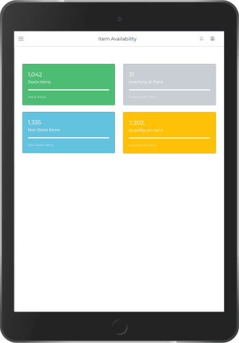 Item Availability App Dashboard Portrait