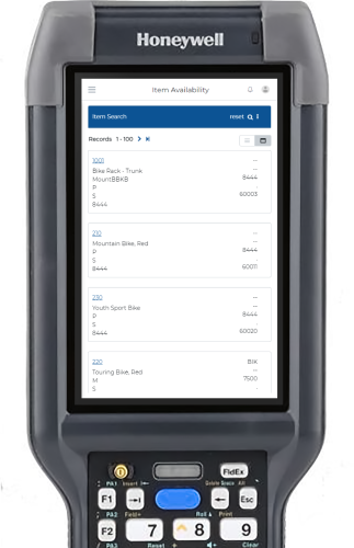 Item Availability Search card view