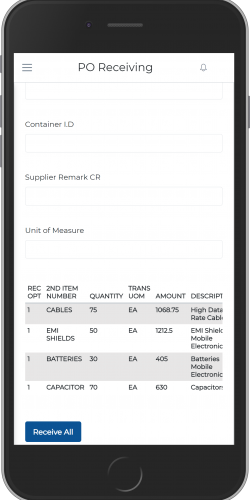 PO Receiving by Order