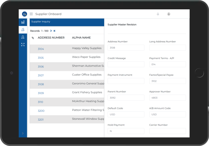 Supplier Master Revision L